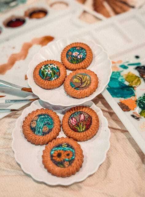 2-Hr Coffee and Biscuit Painting - Edible Paint - Two art projects in one Upper Thomson session
