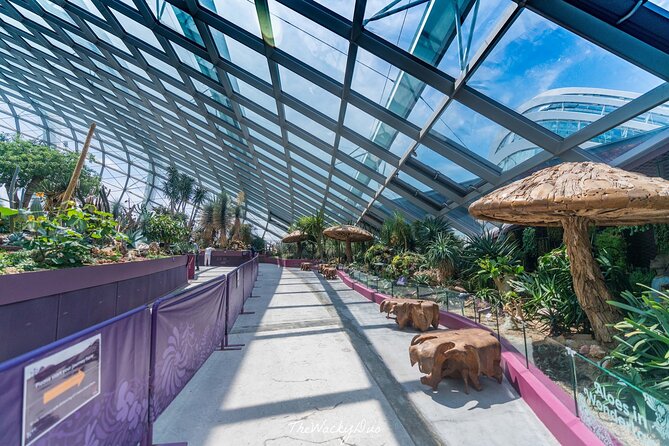 Gardens by the Bay with 2 Flower Dome + Marina Bay Sands Skypark - The Supertrees after dark