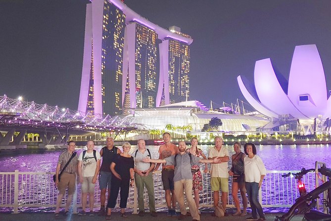 Marina Bay Night Cycling Tour - The Esplanade and a possible light show
