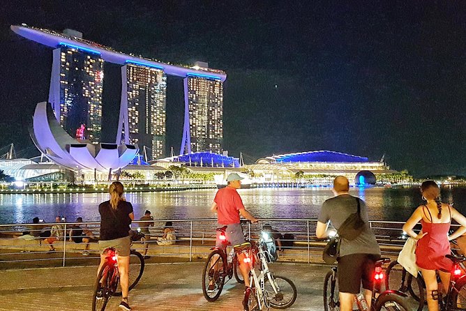 Marina Bay Night Cycling Tour - The National Stadium and Singapore Flyer