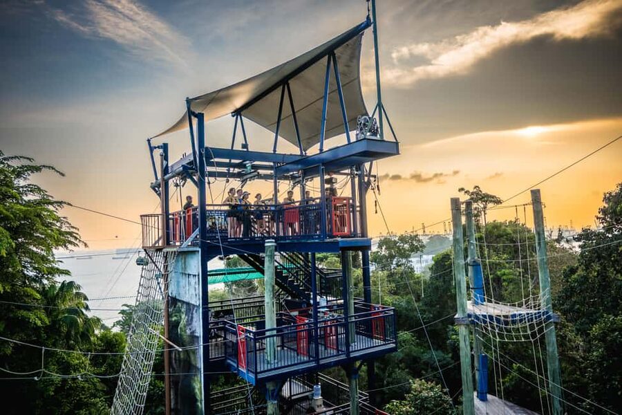 Sentosa Island: Ticket to Mega Adventure Park - MegaJump offers a controlled 15-meter drop