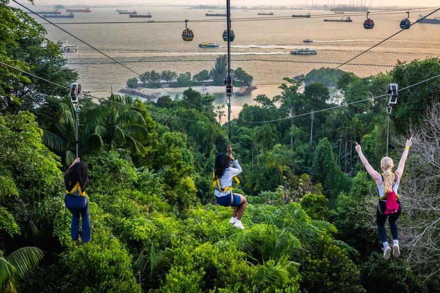 Sentosa Island: Ticket to Mega Adventure Park - MegaClimb turns the trees into an obstacle course