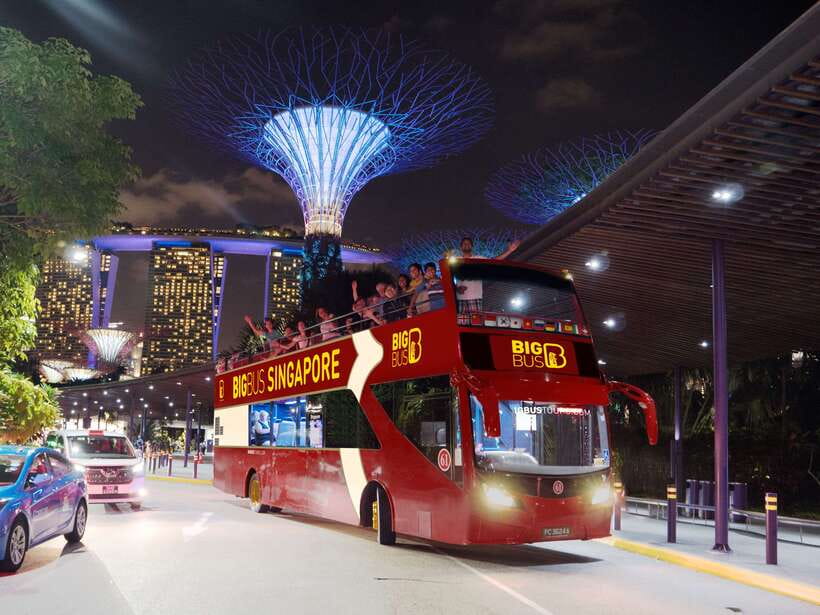 Singapore: Big Bus Hop-On Hop-Off Tour by Open-Top Bus - The three-hour Night Tour