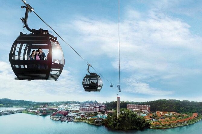 Singapore Sentosa Cable Car Sky Pass E-Tickets - Singapore from a cable car cabin
