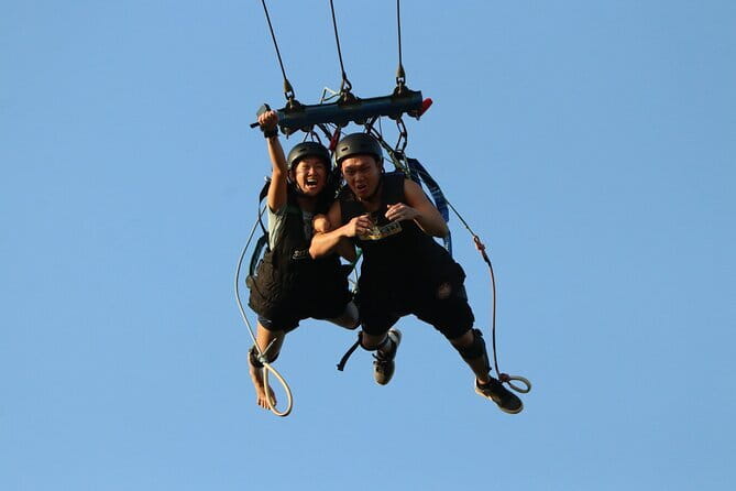Skypark Sentosa Giant Swing Admission Ticket - The ride begins above Siloso Beach